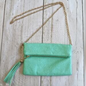 Street Level Faux Leather fold over crossbody bag